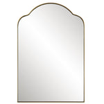 Uttermost Sidney Arch Mirror – Brushed Brass Frame with Floating Polished Mirror, 20"×30", Indoor Use