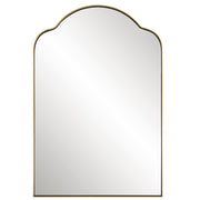 Uttermost Sidney Arch Mirror – Brushed Brass Floating Mirror, 20