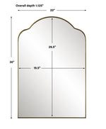 Floating Edge Mirror – Uttermost Sidney Arch in Polished Brass