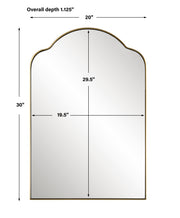 Floating Edge Mirror – Uttermost Sidney Arch in Polished Brass