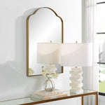 Arched Bathroom Mirror – Uttermost Sidney, Stainless Steel Frame