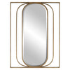 Uttermost Replicate Oval Mirror – Iron & MDF Frame, Antiqued Gold, 30"×40"