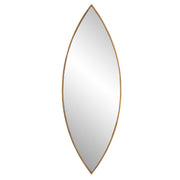 Uttermost Ellipse Vertical Gold Mirror – Slim Oval Iron Frame, 14.125