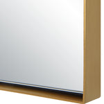 Luxury Modern Mirror – Polished Edge, Gold Finish, Indoor Use