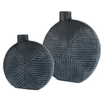Uttermost 17114 Viewpoint Aged Black Vases, Set of 2