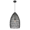 Uttermost 21588 Nandi 1 Light Woven Black Pendant