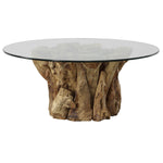 Uttermost 22876 Driftwood Glass Top Large Coffee Table
