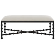 Uttermost 23756 Iron Drops Cushioned Bench