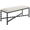Uttermost 23756 Iron Drops Cushioned Bench