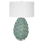 Uttermost 30193 Laced Up Sea Foam Glass Table Lamp