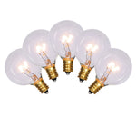 Vickerman V15G446 G40 Clear Replacement Bulbs 5 Per Box