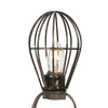 Vickerman V17B138 10Lt C7 Clear Bulb With Copper Metal Lamp Cage Set Ul Brown Wire With 24" Spacing  20' Long