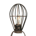 Vickerman V17B138 10Lt C7 Clear Bulb With Copper Metal Lamp Cage Set Ul Brown Wire With 24" Spacing  20' Long