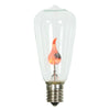 Vickerman V17ST40 St40 Incandescent Clear Flicker Flame E17 1 Watt/Bulb 10 Pack.