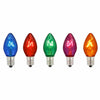 Vickerman V471720-25 C7 Transparent Multicolor Twinkle Replacement Bulbs 5 Watts 120 Volt Package Of 25