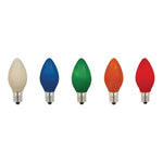 Vickerman V471750-25 C7 Ceramic Multicolor Replacement Bulbs 130 Volt 5 Watt Box Of 25.