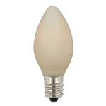 Vickerman V471751-25 C7 Ceramic White Replacement Bulb 130 Volt 5 Watt Ul Box Of 25