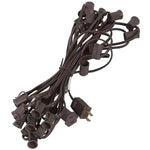 Vickerman V471823BRN 25' C7 Socket String With 25 C7 Sockets On Spt2 18 Gauge Brown Wire