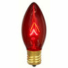 Vickerman V472133-25 C9 Transparent Red Replacement Bulb 7 Watt 130 Volt Ul E17 Base Box Of 25