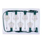 Vickerman V490771 7 Clear Bubble Lights On Green Wire 13' Christmas Light Strand 5 Watts Per Bulb