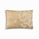 20x14" Linen Decorative Lumbar Pillow – Gold Embroidered Design by Cloud9