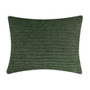 Velvet Crush Forest Green Sham – Quilted Standard Pillow Cover by Greenland