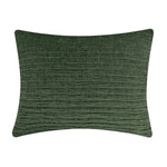 Greenland Home Fashions Velvet Crush Forest Sham – Quilted Pillow Cover in Deep Green Crushed Velvet