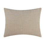 Greenland Home Fashions Velvet Crush Khaki Sham – Quilted Pillow Cover in Neutral Crushed Velvet, Soft Luxe Glam Look