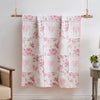 Veronica’s Hearts Pink Quilted Throw – 50"x60", Cotton + Microfiber