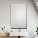 Rectangular Wall Mirror Oil Rubbed Bronze Frame – 36" H Modern Vanity by One Pixie Street