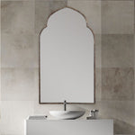 Moroccan Style Decorative Mirror Dark Bronze Metal Frame With Golden Highlights – 38" H Wall Mirror by One Pixie Street
