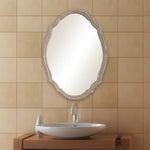 Transitional Wall Mirror Distressed Wood Look 34" H Entryway or Vanity Use by One Pixie Street