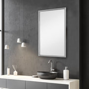 Stainless Steel Vanity Mirror – Sleek Minimalist Wall Accent