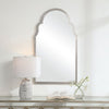 Arch Top Wall Mirror – Silver Leaf Iron Frame – 37" Height – Classic Decor Style – by Uttermost