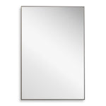 Vanity Wall Mirror 31"H Silver MDF Polystyrene – Thin Frame Plain Mirror Modern Decor By One Pixie Street