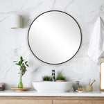 Wall Mirror Black Aluminum Style 24" H Contemporary Interior Accent by One Pixie Street