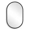 32" Wall Mirror – Matte Black Contemporary Frame