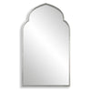 38" Moroccan Wall Mirror – Soft Silver Frame Decorative Accent