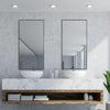 black frame wall mirror