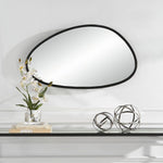 Matte Black Asymmetrical Mirror