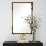 Classic Wall Mirror Antique Gold Frame – 36" H Decorative Accent by One Pixie Street