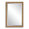Faux Rattan Frame Mirror