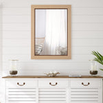 Wall Mirror Coastal Basket Weave Frame 38" H by One Pixie Street