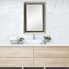warm silver wall mirror