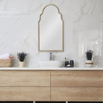 Decorative Wall Mirror With Basket Weave Frame And Dark Brown Liner For Bathroom Entryway - 40.94"H by One Pixie Street