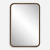 Antique Gold Wall Mirror 32" Textured Frame Design