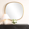 gold round mirror