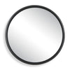 Round Wall Mirror 32" Matte Black Stacked Frame