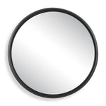 Wall Mirror 32" H Matte Black PS Moulding Round Stacked Frame Modern Wall Decor By One Pixie Street