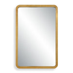 Framed Wall Mirror – 36" H Gold Leaf Frame with Soft Radius Corners and Modern Profile by One Pixie Street